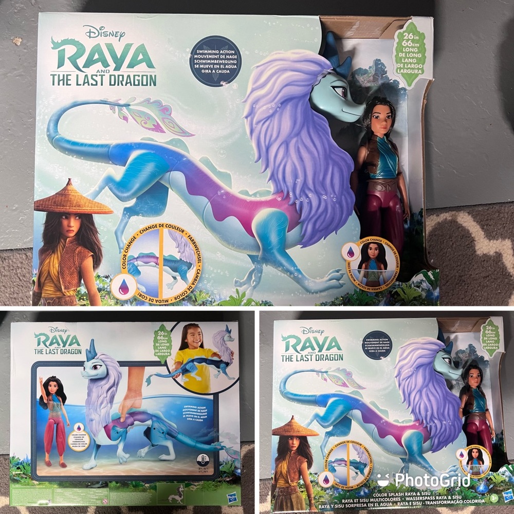 New! Disney Raya and The Last Dragon Color Splay Raya & Sisu